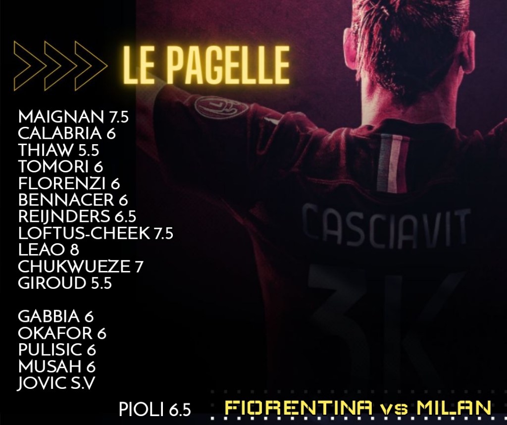 LE PAGELLE (Fiorentina-Milan 1-2)
